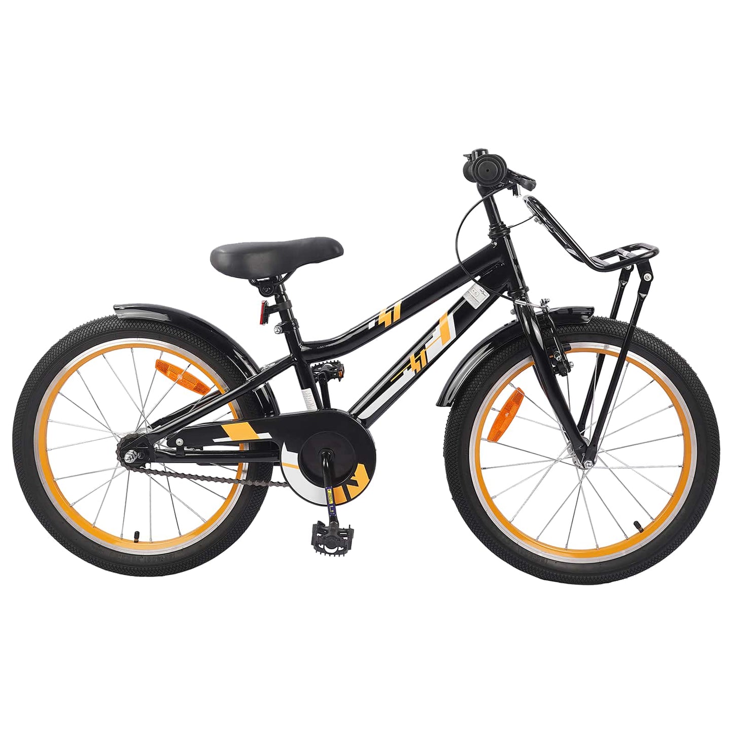 Kids Bike 18 Inches for 5-7 Years Old Orange Black