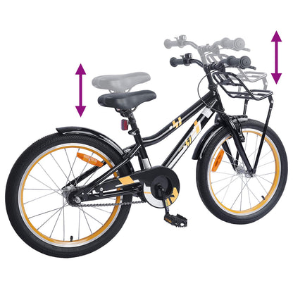 Kids Bike 20 Inches for 6-11 Years Old Orange Black