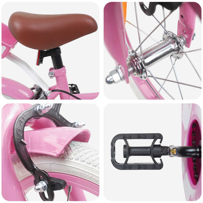 Kids Bike 12 Inches for 2-4 Years Old Light Pink
