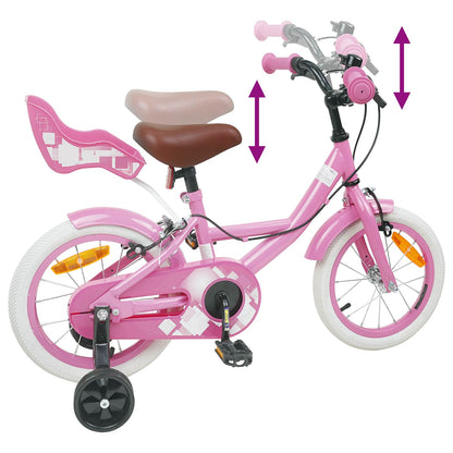 Kids Bike 16 Inches for 4-6 Years Old Light Pink
