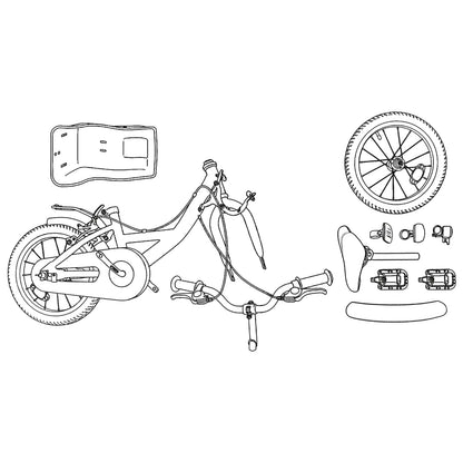 Kids Bike 18 Inches for 5-7 Years Old White