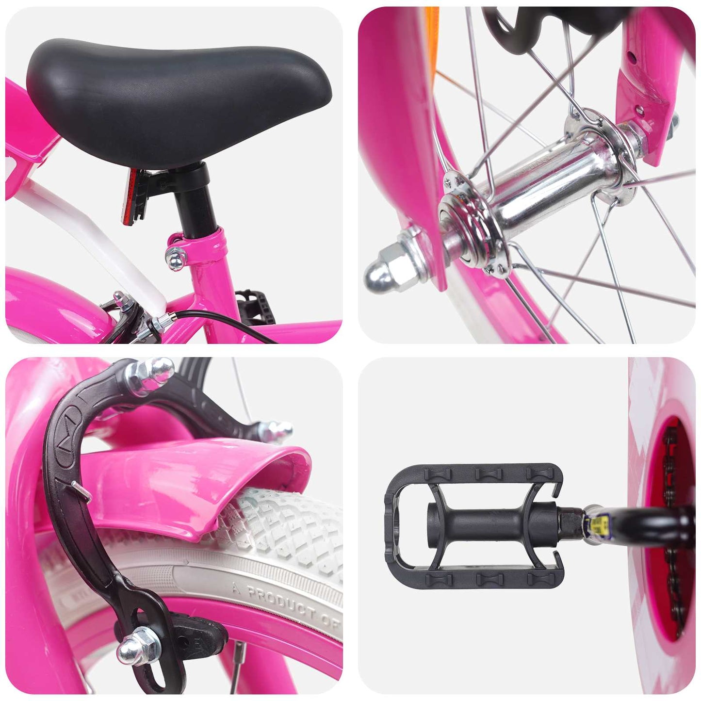 Kids Bike 14 Inches for 3-5 Years Old Pink