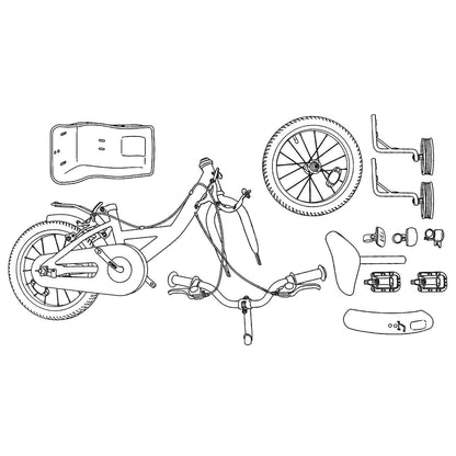 Kids Bike 14 Inches for 3-5 Years Old Pink