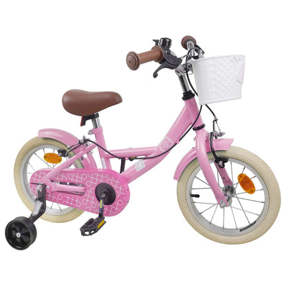 Kids Bike 14 Inches for 3-5 Years Old Light Pink