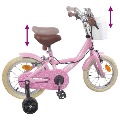 Kids Bike 16 Inches for 4-6 Years Old Light Pink