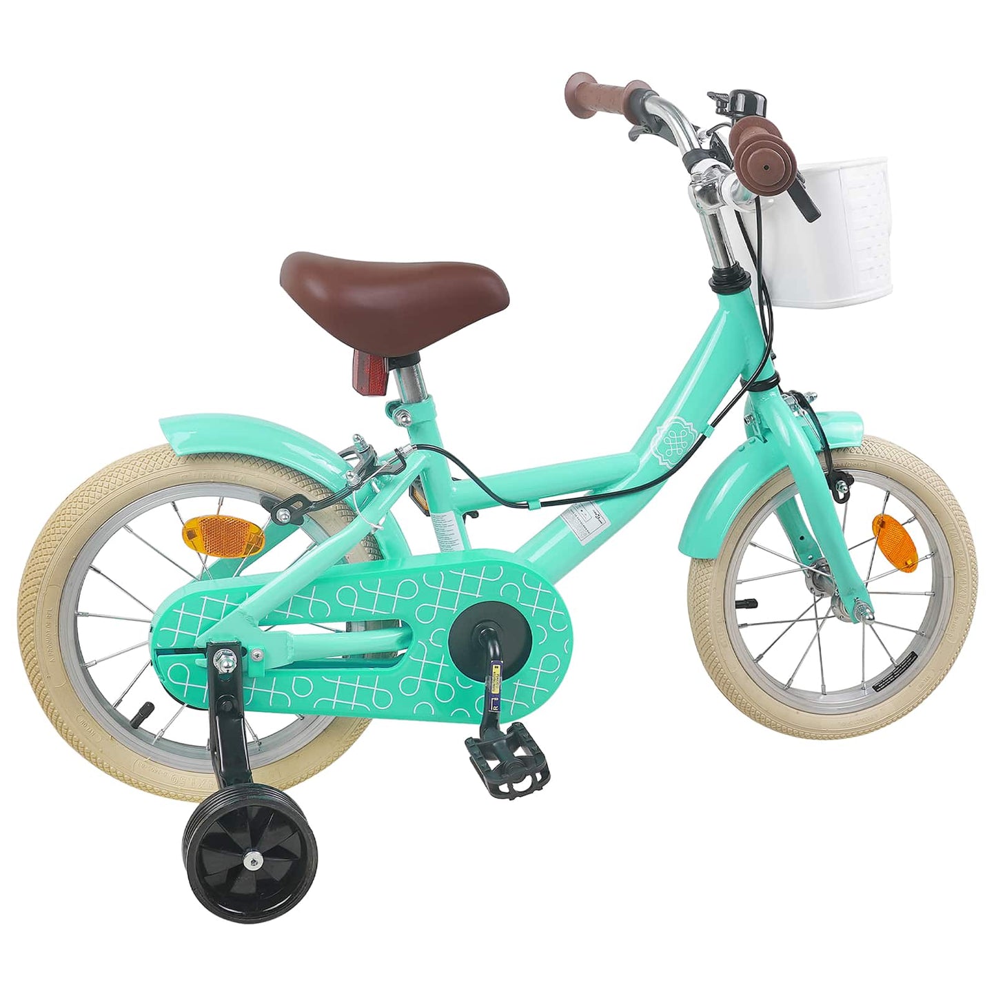 Kids Bike 16 Inches for 4-6 Years Old Sea Green