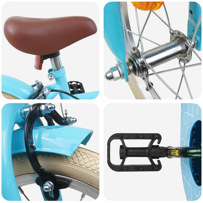 Kids Bike 12 Inches for 2-4 Years Old Light Blue