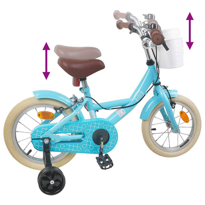 Kids Bike 14 Inches for 3-5 Years Old Light Blue