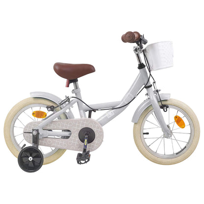 Kids Bike 16 Inches for 4-6 Years Old Light Grey