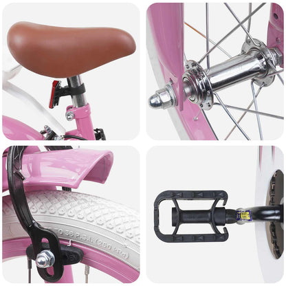 Kids Bike 16 Inches for 4-6 Years Old Light Pink