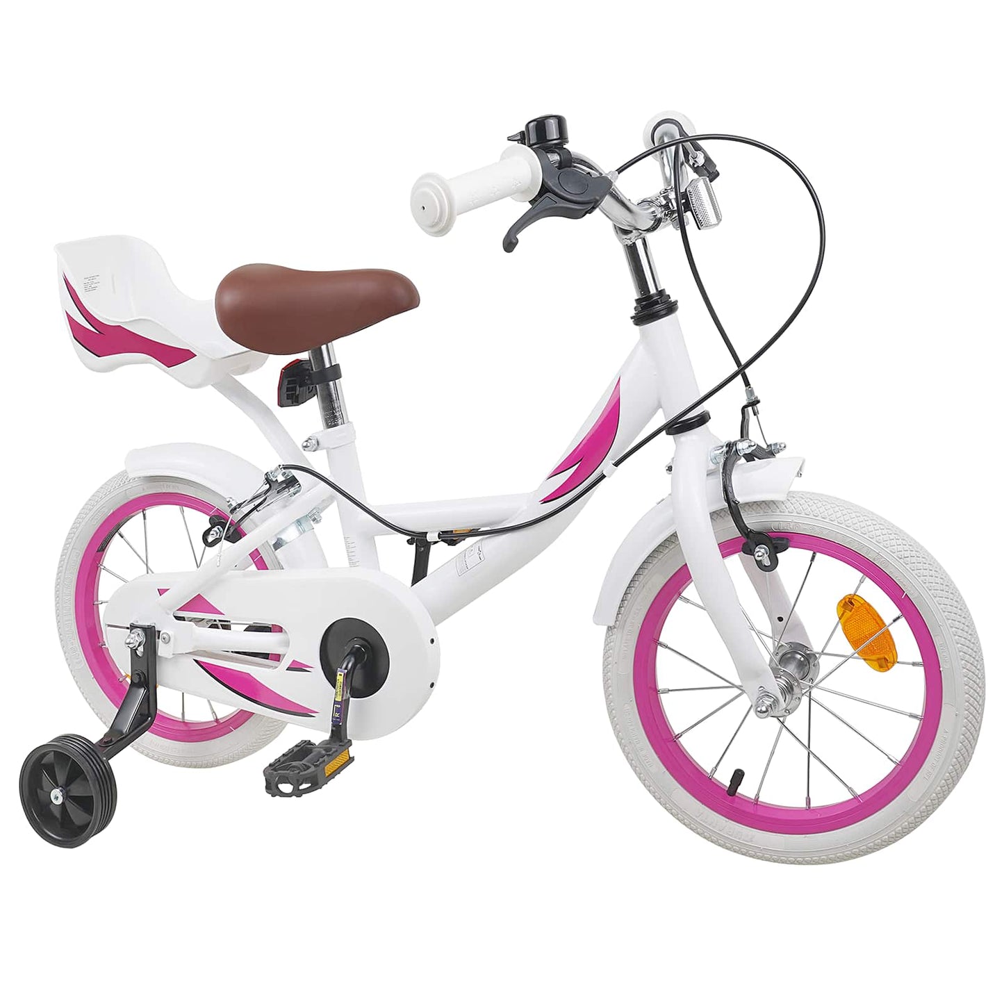 Kids Bike 14 Inches for 3-5 Years Old White