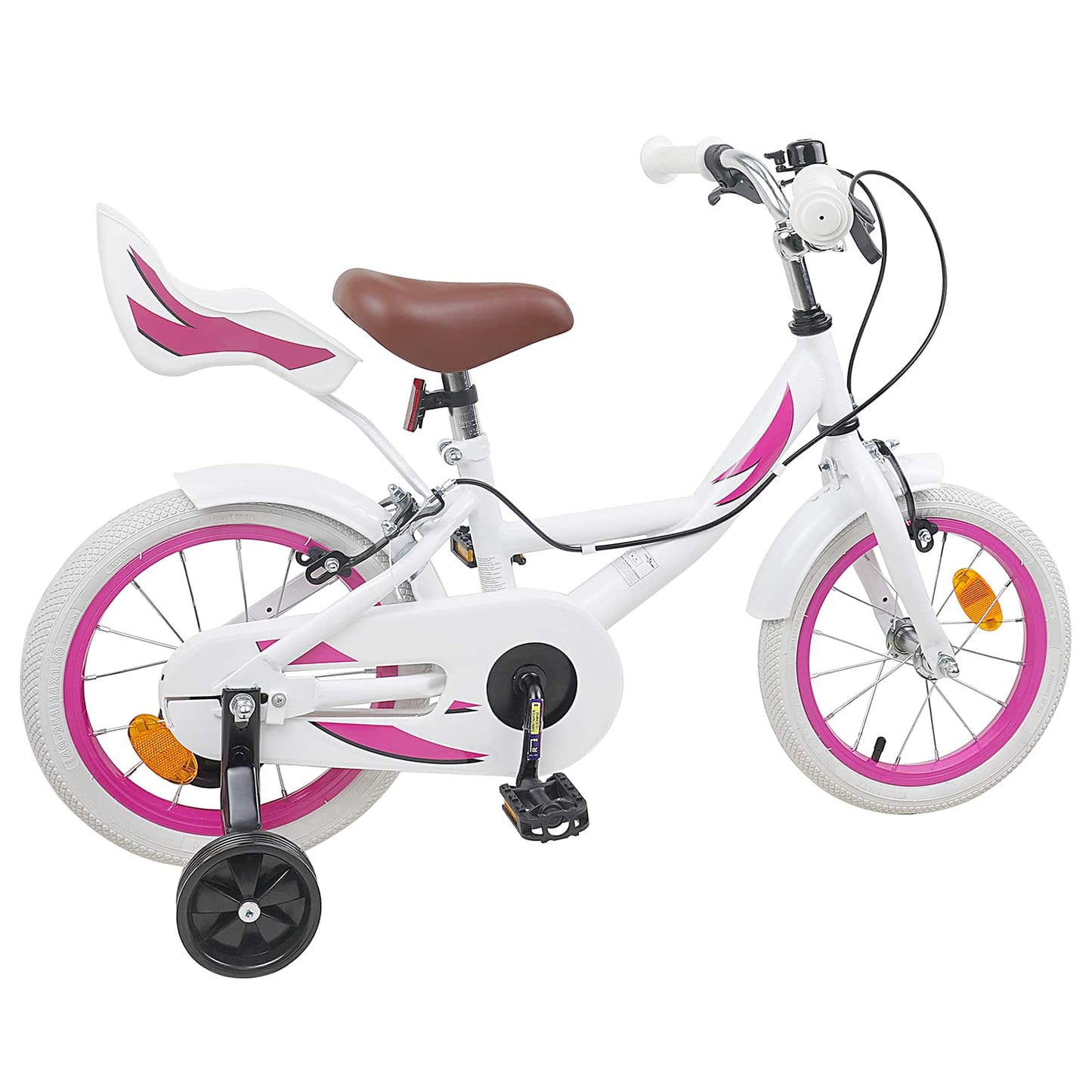 Kids Bike 14 Inches for 3-5 Years Old White