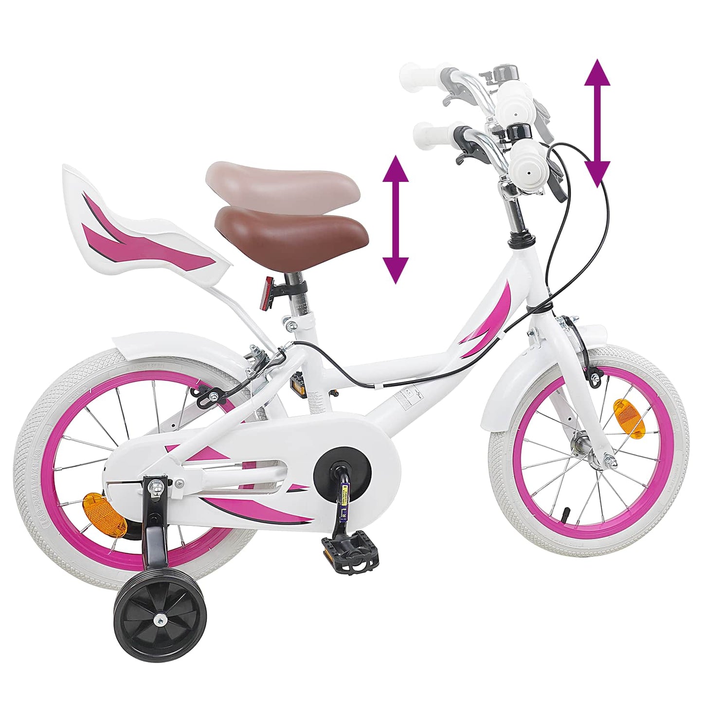 Kids Bike 16 Inches for 4-6 Years Old White