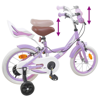 Kids Bike 12 Inches for 2-4 Years Old Purple