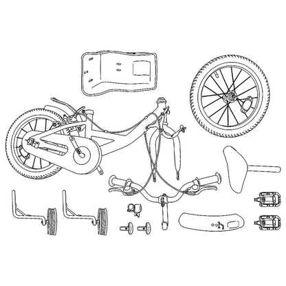 Kids Bike 12 Inches for 2-4 Years Old Purple
