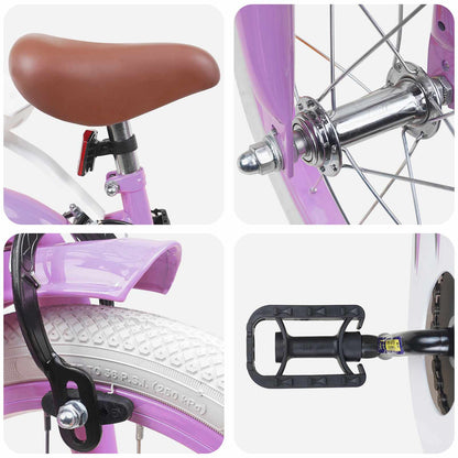 Kids Bike 16 Inches for 4-6 Years Old Purple