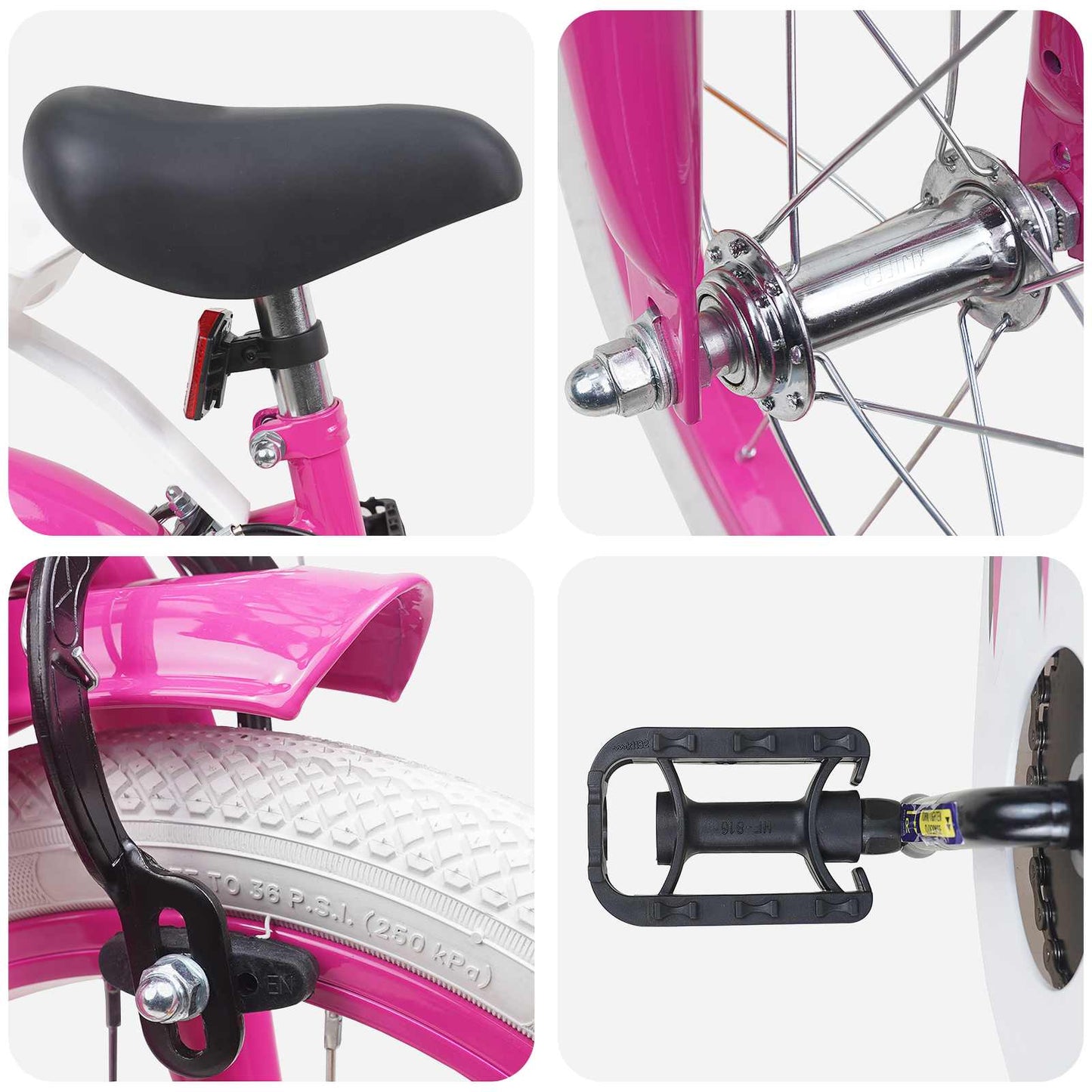 Kids Bike 14 Inches for 3-5 Years Old Pink