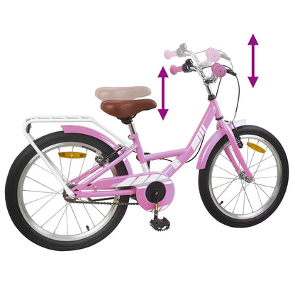 Kids Bike 20 Inches for 6-11 Years Old Light Pink