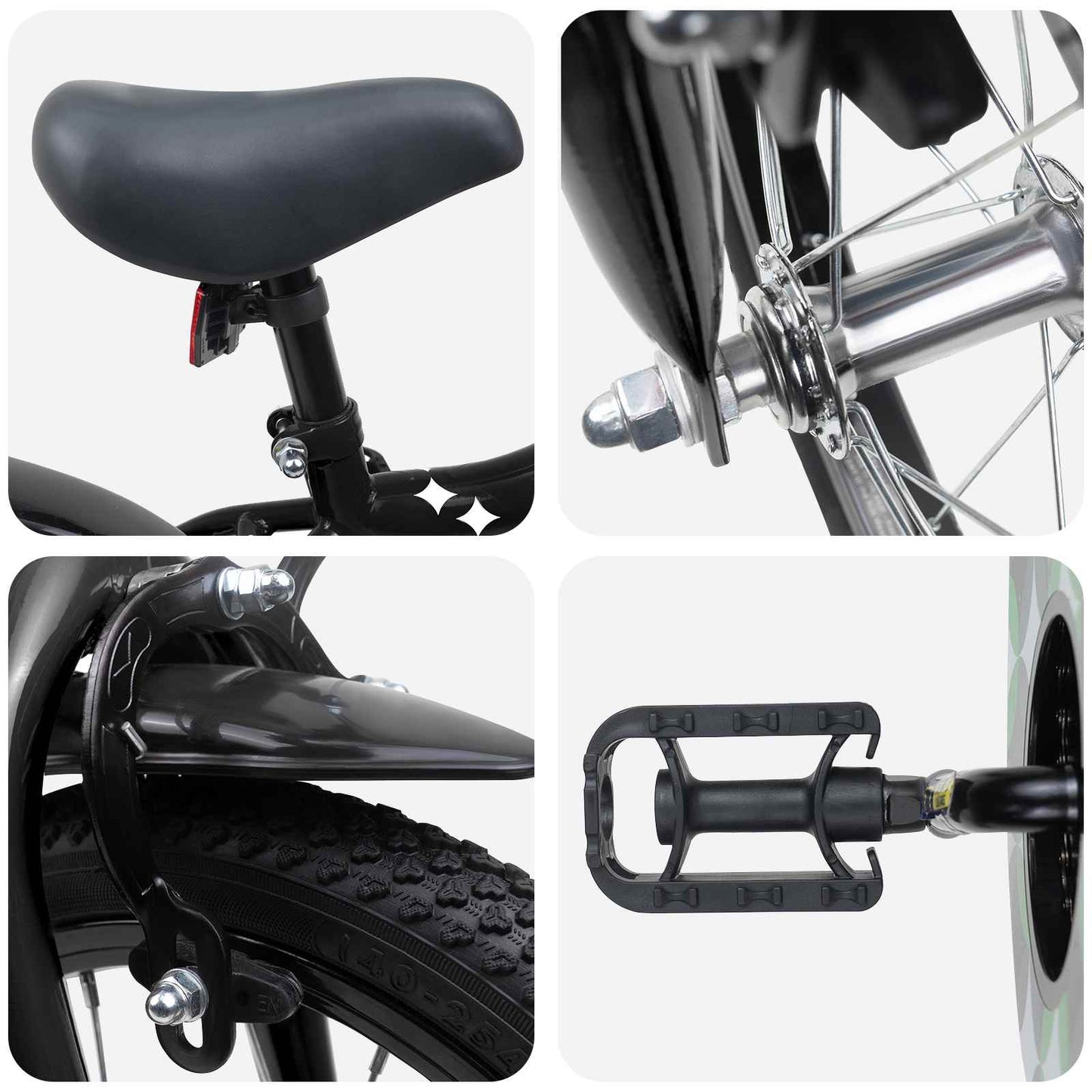 Kids Bike 14 Inches for 3-5 Years Old Black