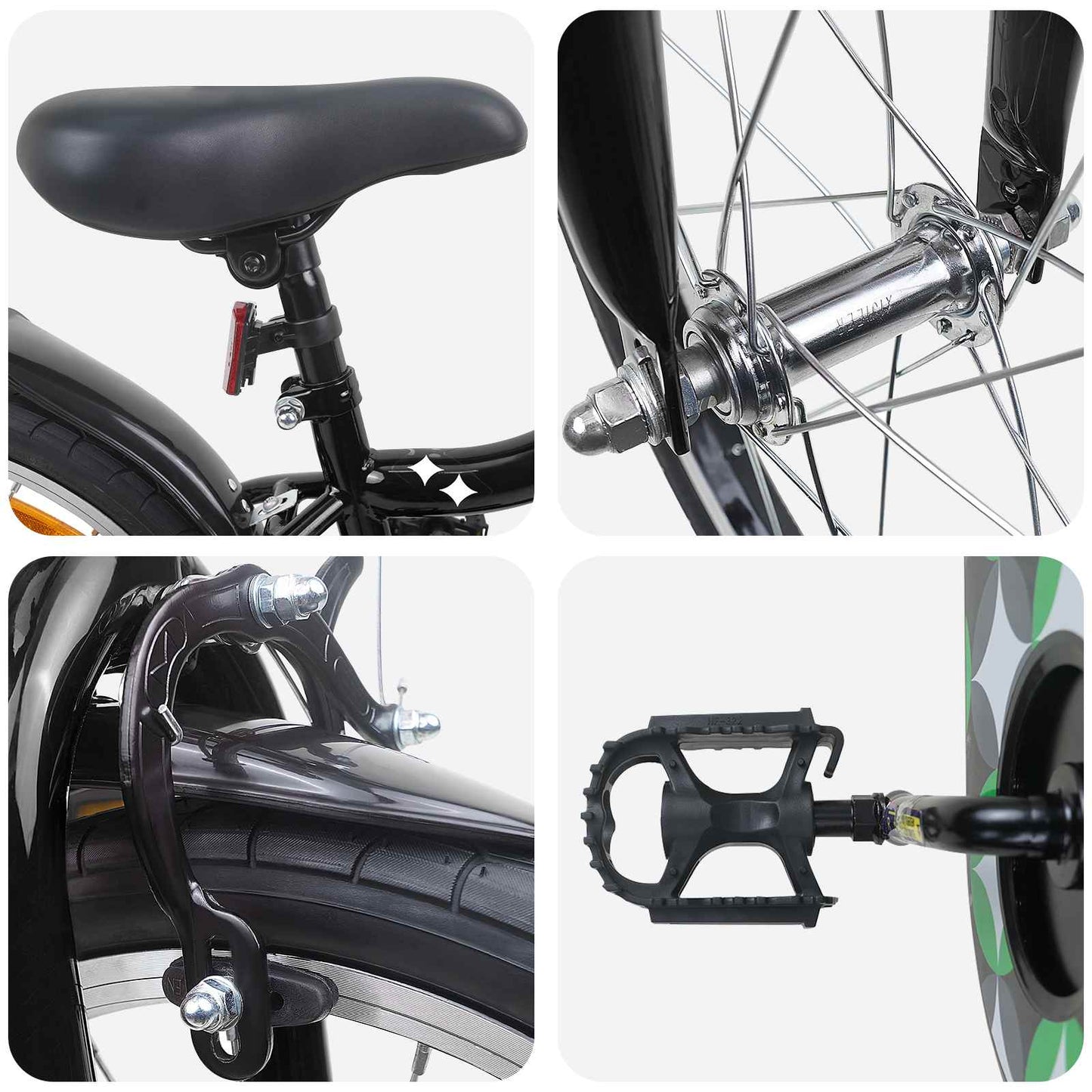 Kids Bike 18 Inches for 5-7 Years Old Black