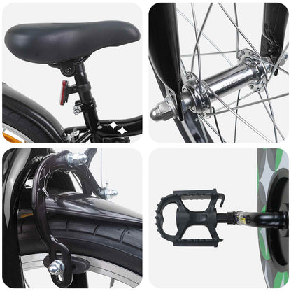 Kids Bike 18 Inches for 5-7 Years Old Black
