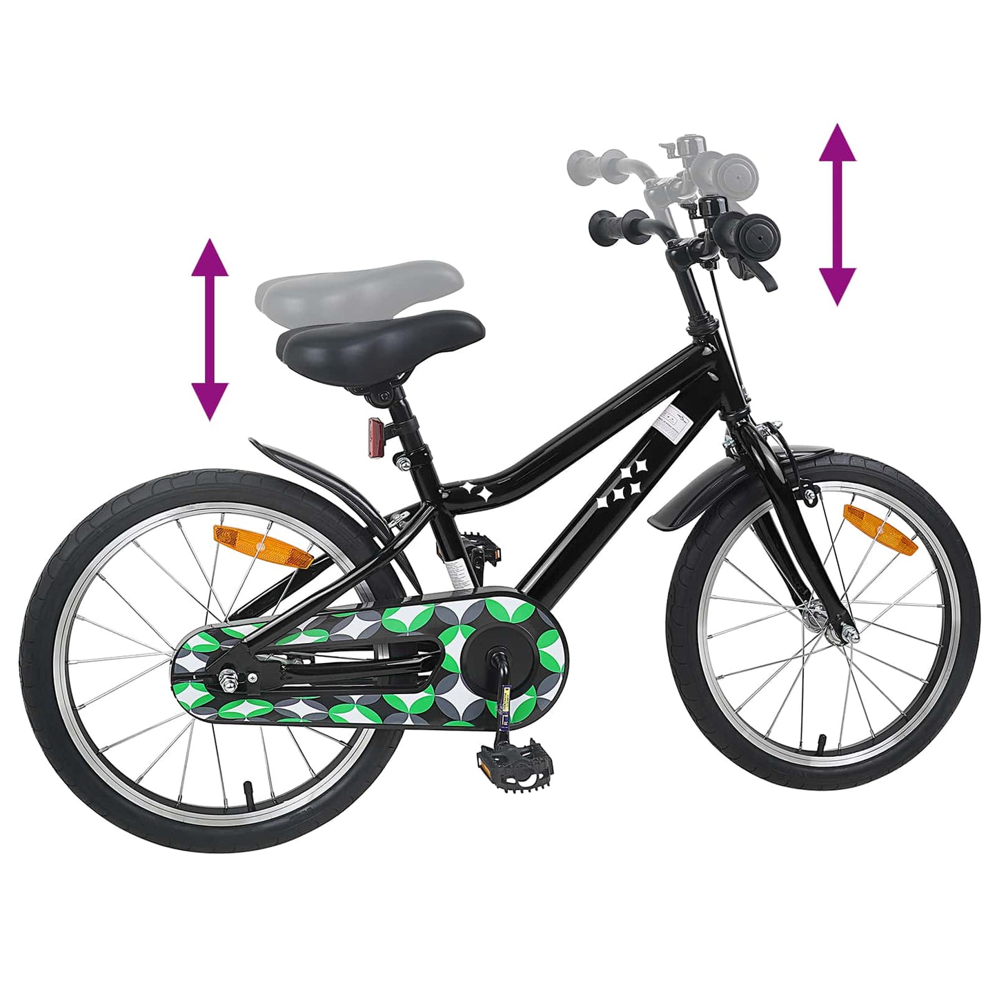 Kids Bike 18 Inches for 5-7 Years Old Black