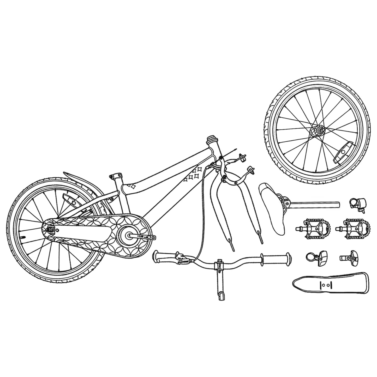 Kids Bike 18 Inches for 5-7 Years Old Black