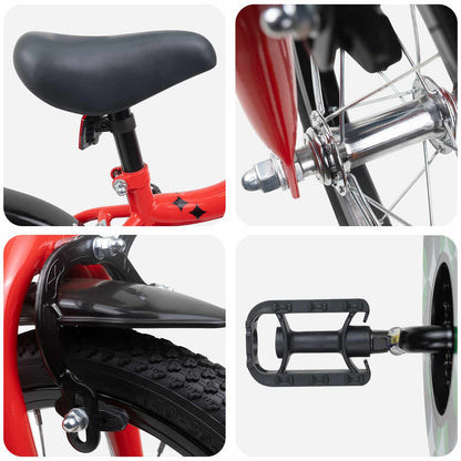 Kids Bike 14 Inches for 3-5 Years Old Red