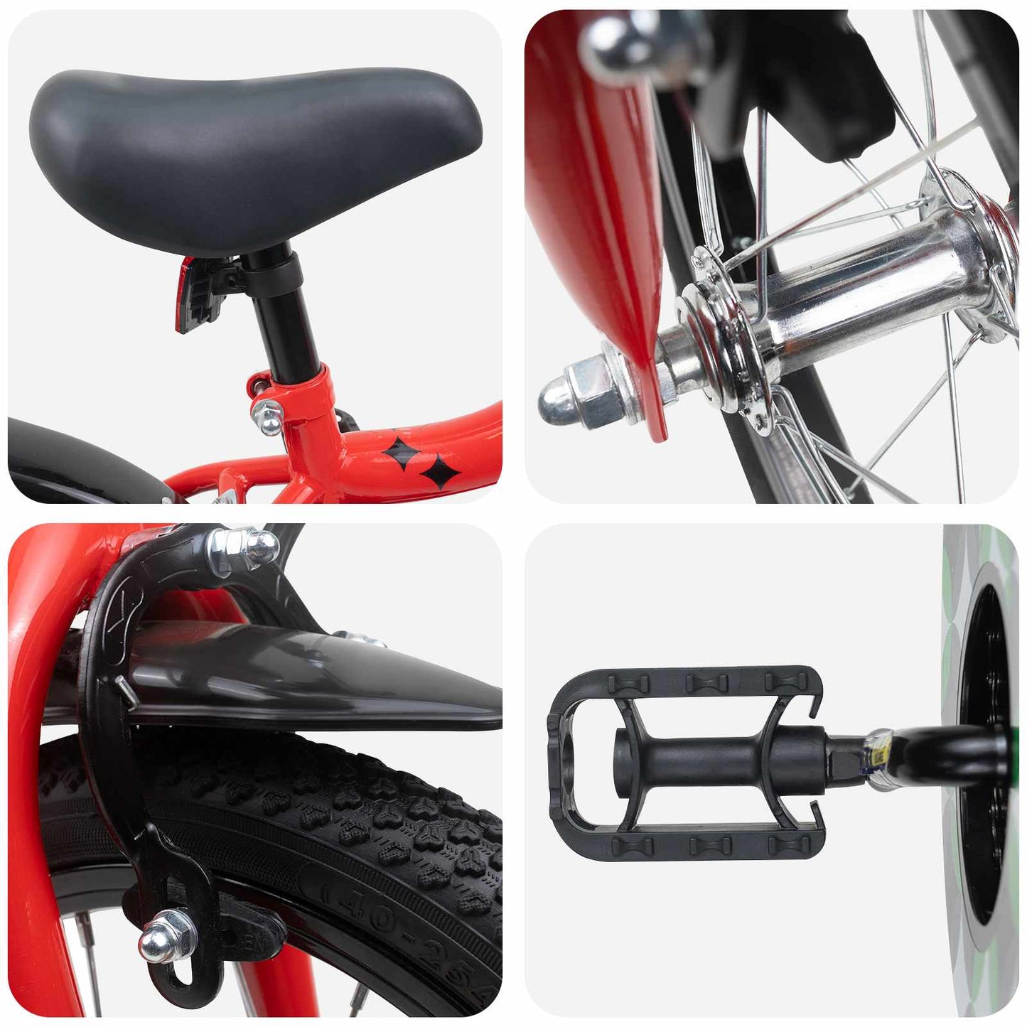 Kids Bike 16 Inches for 4-6 Years Old Red