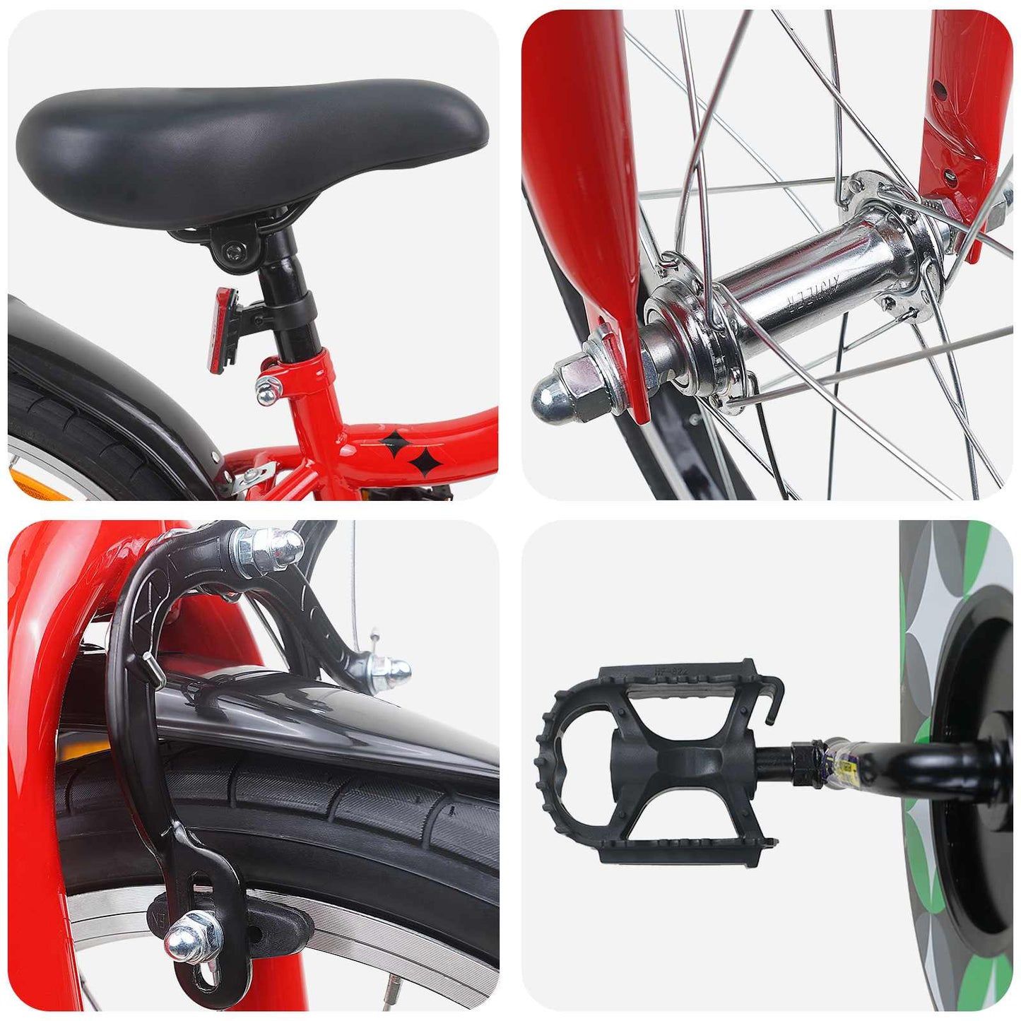 Kids Bike 18 Inches for 5-7 Years Old Red
