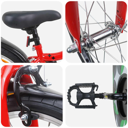 Kids Bike 18 Inches for 5-7 Years Old Red