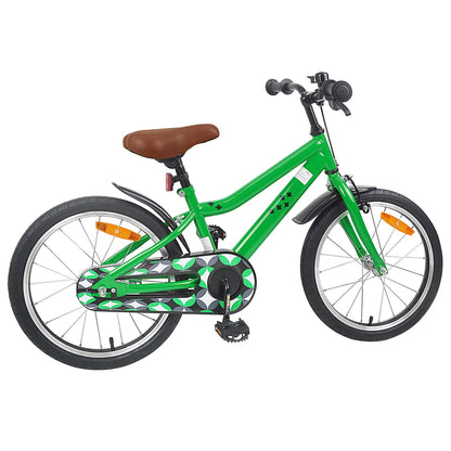 Kids Bike 18 Inches for 5-7 Years Old Green
