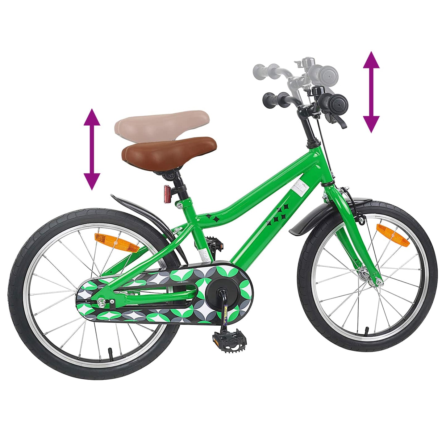 Kids Bike 18 Inches for 5-7 Years Old Green