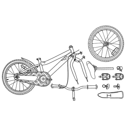 Kids Bike 18 Inches for 5-7 Years Old Green
