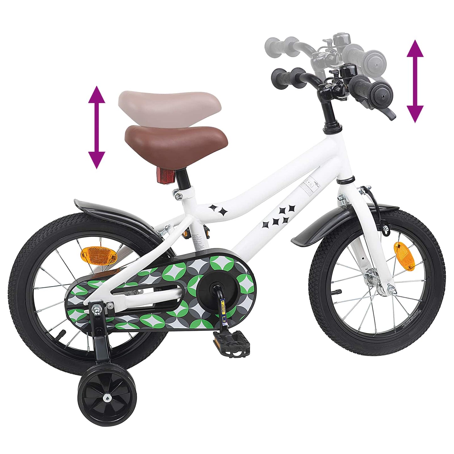Kids Bike 12 Inches for 2-4 Years Old White
