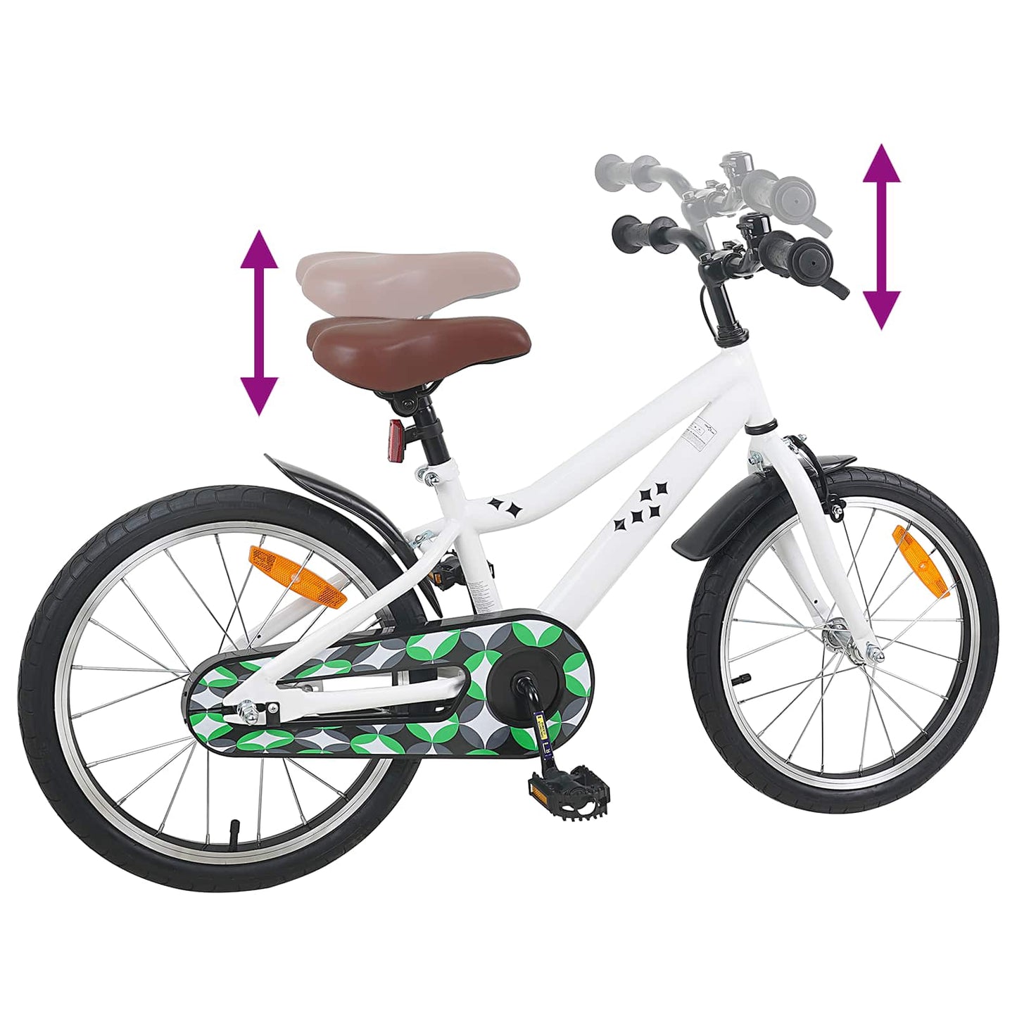 Kids Bike 18 Inches for 5-7 Years Old White