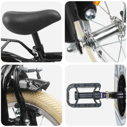 Kids Bike 12 Inches for 2-4 Years Old Black
