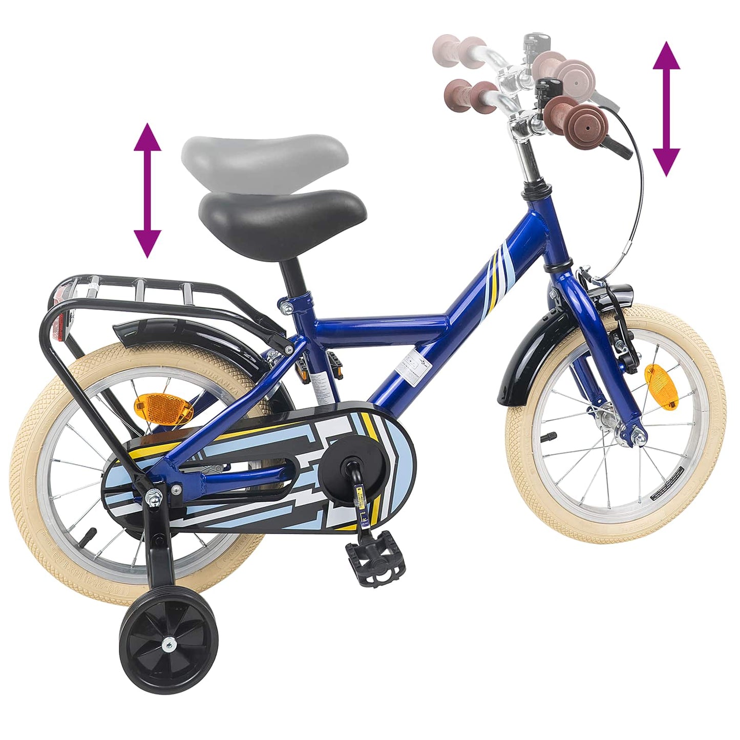 Kids Bike 12 Inches for 2-4 Years Old Dark Blue