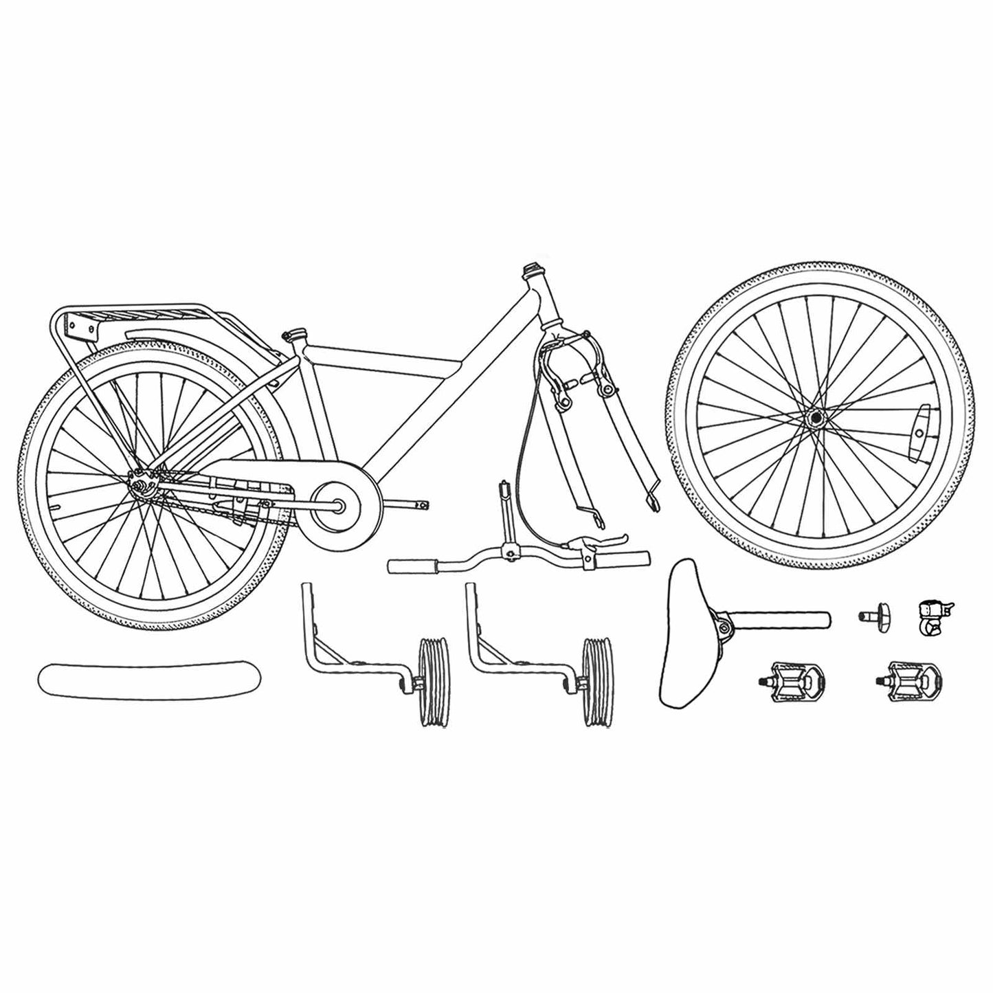 Kids Bike 12 Inches for 2-4 Years Old Dark Blue