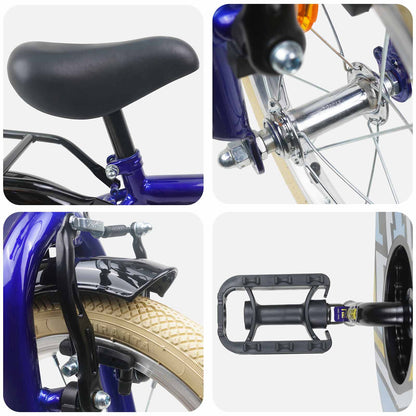 Kids Bike 14 Inches for 3-5 Years Old Dark Blue