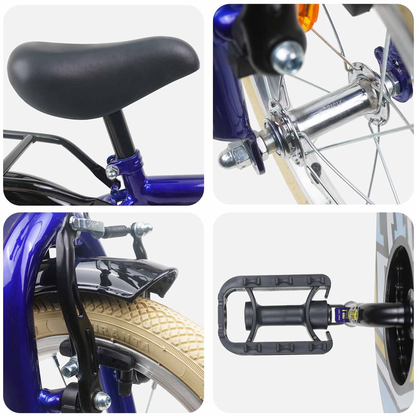 Kids Bike 16 Inches for 4-6 Years Old Dark Blue