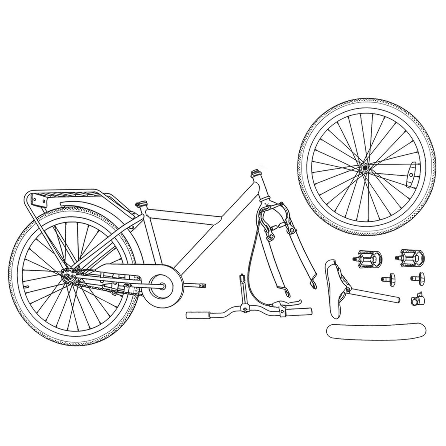 Kids Bike 18 Inches for 5-7 Years Old Dark Blue