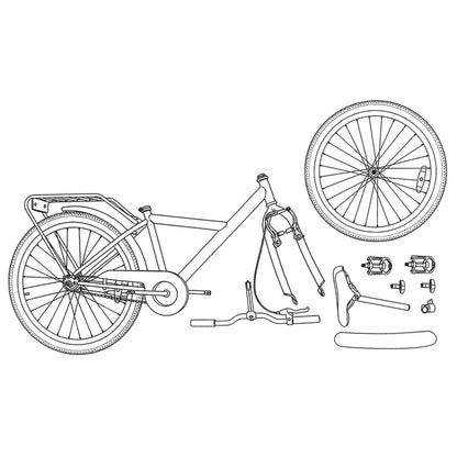 Kids Bike 18 Inches for 5-7 Years Old Dark Blue