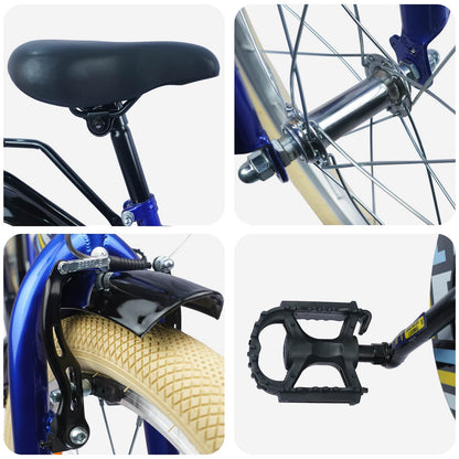 Kids Bike 24 Inches for 8-12 Years Old Dark Blue