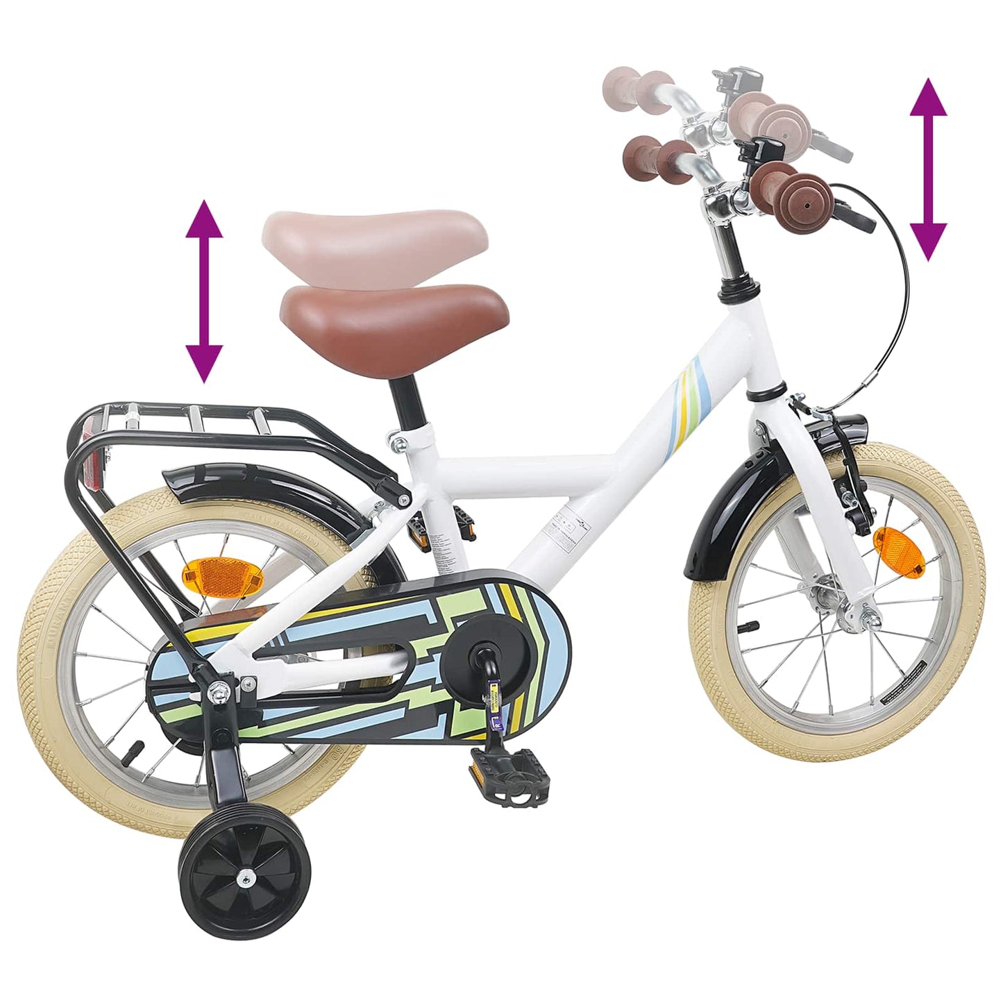 Kids Bike 12 Inches for 2-4 Years Old White