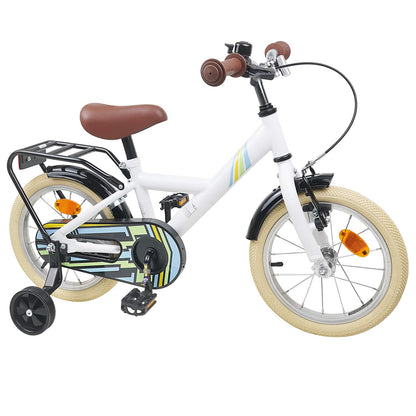 Kids Bike 14 Inches for 3-5 Years Old White