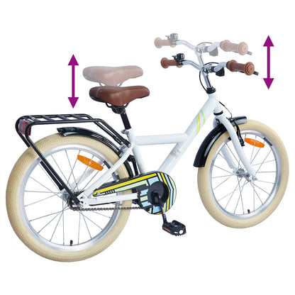 Kids Bike 24 Inches for 8-12 Years Old White