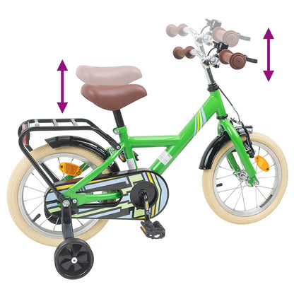 Kids Bike 12 Inches for 2-4 Years Old Green