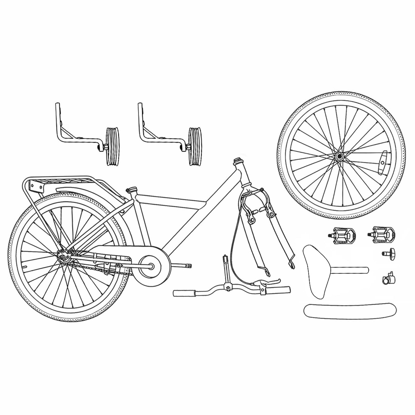 Kids Bike 12 Inches for 2-4 Years Old Green