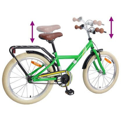 Kids Bike 18 Inches for 5-7 Years Old Green